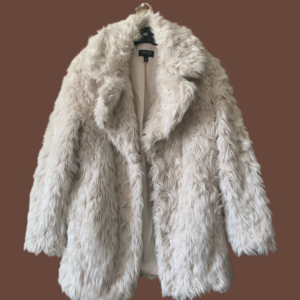 Topshop faux fur coat